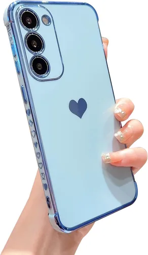 Vista 239 de phylla Funda de teléfono compatible con Samsung Galaxy A12 de 6.5 pulgadas, lindo corazón chapado en oro, elegante funda de lujo para mujer
