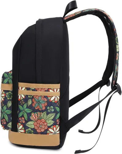 Vista 4 de Mochila para mujeres y niñas, mochilas para la escuela, mochila ligera de lona para laptop, mochila bonita