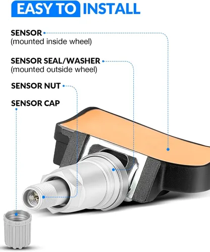 Vista 8 de F2GZ1A189A Sensor de presión de neumáticos preprogramado para: Ford F150 Explorer Fusion Edge Ranger Transit Connect EcoSport Maverick Flex