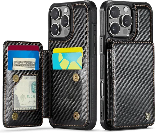 Vista 45 de Vinich for iPhone XR Wallet Case with Card Holder, Black RFID Blocking Credit Slots, Kickstand, Shockproof Flip Phone Cover, PU Leather, Double