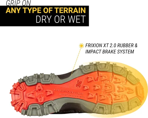 Vista 4 de La Sportiva Bushido II - Tenis de correr para mujer, gris pizarraaguamarina