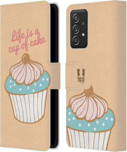 Vista 247 de Head Case Designs Assortment Cupcakes Happiness Leather Wallet Case Compatible with Samsung Galaxy A07 4G Surtido