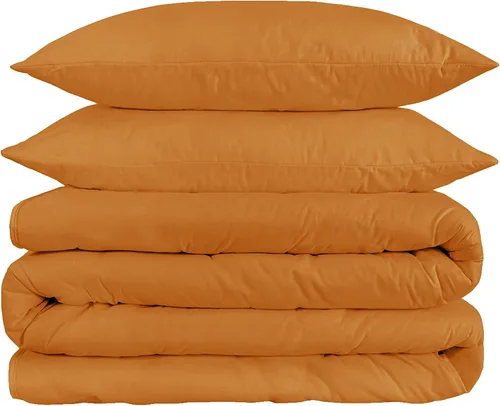 Vista 2 de BLUENILEMILLS BNM - Juego de funda de edredón de algodón egipcio, 1200 hilos, cierre de botón oculto, básico de ropa de cama suave, 1 funda