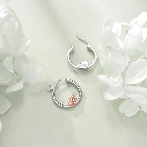 Vista 108 de VONALA Bonitos aretes de aro de plata de ley 925, regalos de cumpleaños para mujer