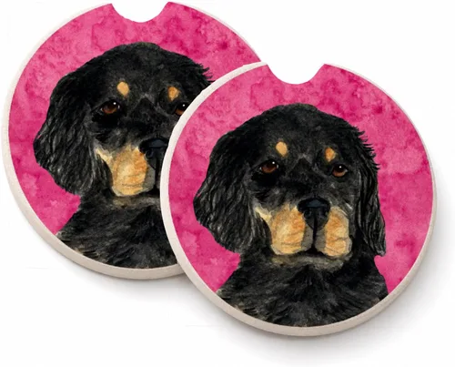 Vista 12 de Caroline's Treasures SS4767-BUCARC - Juego de 2 portavasos para automóvil, diseño de bulldog inglés, absorbentes para automóvil, portavasos