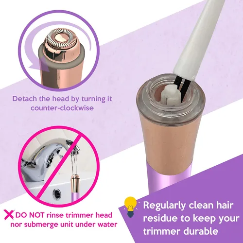 Vista 7 de Depilación facial para mujeres, removedor de vello facial eléctrico sin dolor e impecable, afeitadora facial y recortadora para labio superior