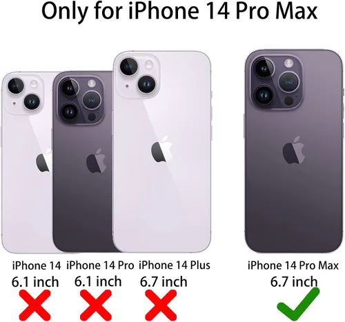 Vista 7 de Funda para iPhone 14 Pro Max con 2 protectores de pantalla, resistente de servicio pesado a prueba de golpes, protección contra caídas, resistente
