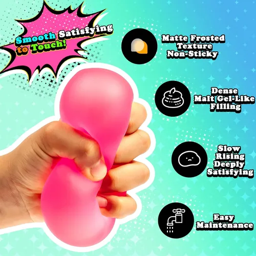 Vista 4 de Cubo Sensorial de Estrés – Juguete Blandito de Gel de Alta Densidad con Textura Mate para Niños y Adultos, Juguete Antiestrés para Alivio