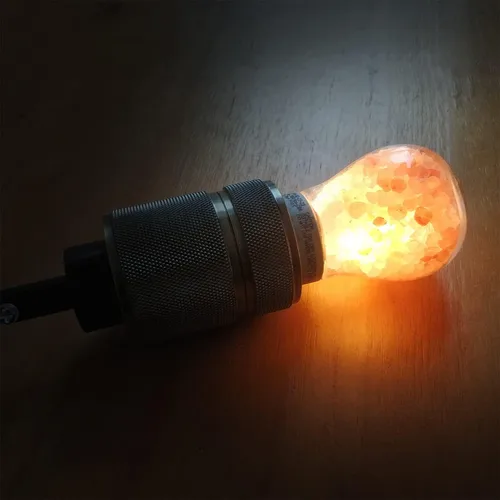 Vista 8 de Himalayan Glow - Foco LED equivalente a 60 W, lámpara de sal de 1 unidad, regulable, se adapta a la mayoría de lámparas de sal, ambiente cálido