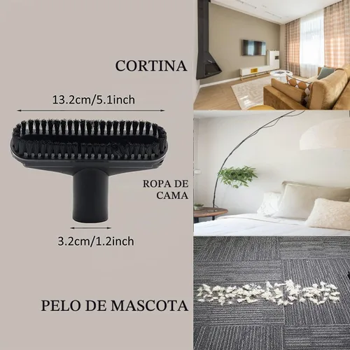 Vista 5 de ANBOO Juego de accesorios de vacío, accesorios de aspiradora de 1 1/4 pulgadas, kit de limpieza, accesorios de cepillo de piso de madera dura