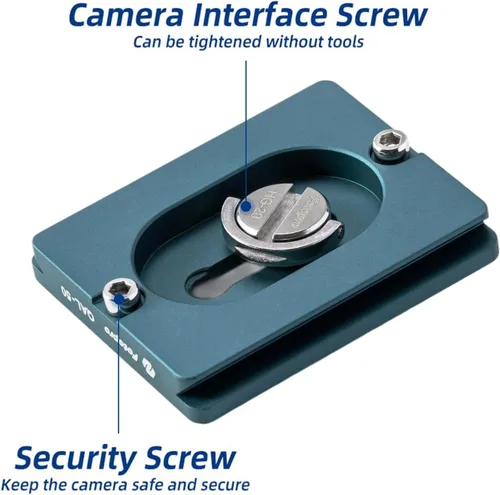 Vista 4 de Fotopro Placa suiza arca de 1.969 in con tornillo de 1/4 de pulgada Placa universal de liberación rápida para cámara DSLR trípode cabeza de bola