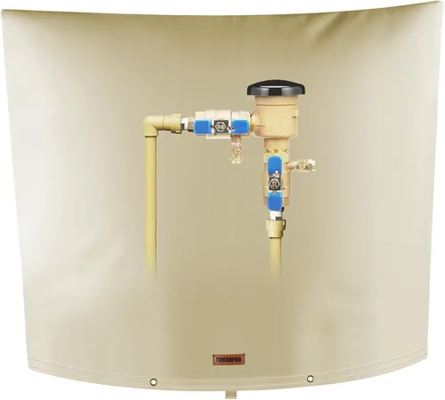 Vista 26 de Cubierta aislante de tubería para prevención de reflujo (5 °F) – Bolsa aislada para válvula de aspersor de riego – Cubierta de bomba de pozo de agua