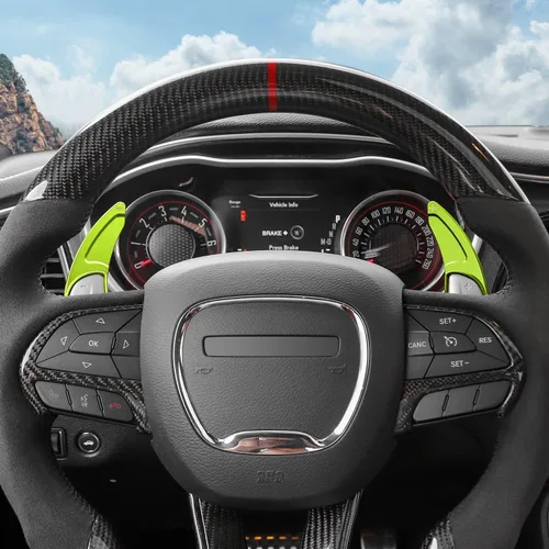 Vista 5 de Linskip Extensores de paleta de cambio de rueda para Jeep Grand Cherokee 2014-2021, para Dodge Challenger/Charger 2015, para Durango 2014-2024