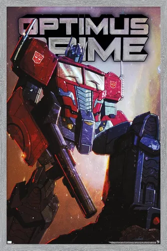 Vista 12 de Trends International Hasbro Transformers - Póster de pared Optimus Prime, 14.725 x 22.375 pulgadas, versión enmarcada de madera de granero