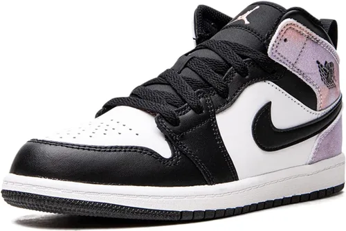 Vista 4 de Jordan Preescolar 1 Mid Se PS DM6215 001 - Talla 11.5C, NegroBlanqueado Coral-Blanco