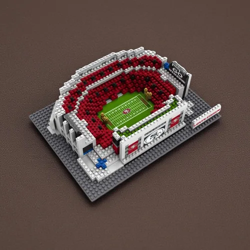 Vista 6 de FOCO NFL Bloques de construcción unisex para adultos 3D Mini BRXLZ con forma de estadio del equipo de la NFL