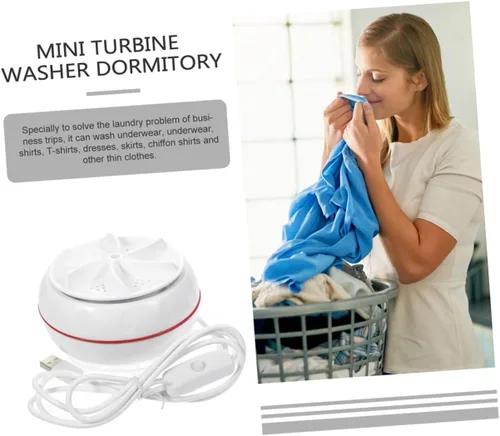 Vista 7 de DOITOOL Mini lavadora portátil con carga USB para ropa interior y calcetines de viaje, ropa interior y calcetines, ligera y compacta con diseño