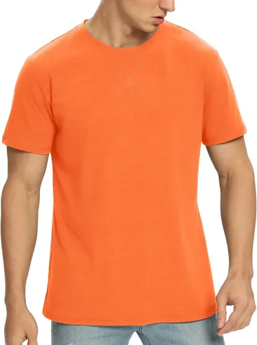Vista 7 de NITAGUT Camiseta clásica de algodón para hombre con cuello redondo