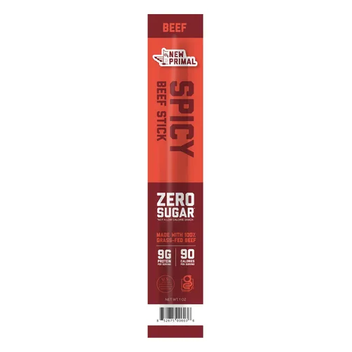 Vista 8 de The New Primal Palito de carne de res clásico, aprobado por Whole30, Paleo, Keto, básico de despensa, certificado sin gluten, bajo en carbohidratos