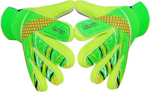 Vista 18 de Jalunth Guantes de Portero de Fútbol para Niños y Jóvenes, Guantes de Guardameta Jugador de Campo para Niños y Niñas, Palma de Látex Antideslizante
