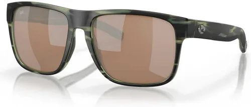Vista 31 de Costa Man - Gafas de sol con montura negra mate, lentes de espejo verde, 2.323 in