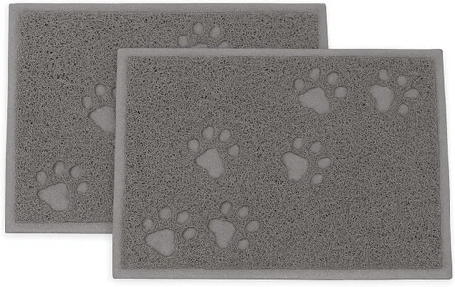 Vista 11 de Bulk Buys Tapete para caja de arena para gatos, malla de PVC suave, ayuda a controlar la dispersión y el desorden, parte trasera antideslizante