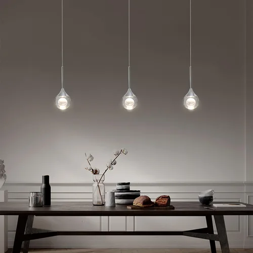 Vista 4 de Sedelan Lámpara colgante de cristal, iluminación moderna para isla de cocina, LED de 5 W, mini luz colgante, luces de isla de lujo para cocina
