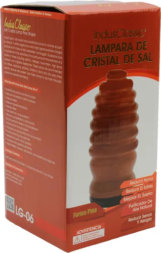 Vista 4 de Lámpara de sal de cristal del Himalaya con forma de pino LG-06