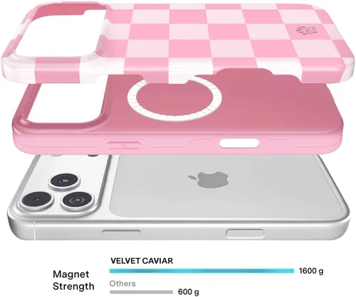 Vista 1437 de VELVET CAVIAR Funda para iPhone 15, compatible con MagSafe, probada contra caídas de 10 pies, fundas protectoras de diseño, leopardo color rosa