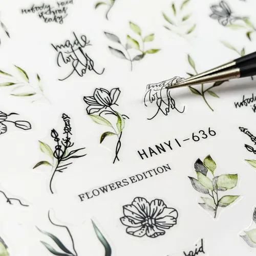 Vista 5 de Calcomanías de arte de uñas de flores, calcomanías de uñas de mariposa con encanto, calcomanías de uñas de primavera y verano, calcomanías de uñas