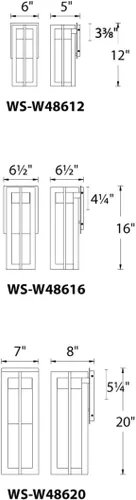 Vista 2 de Lámpara de pared LED para interiores y exteriores de 16 pulgadas de cámara 3000K en bronce