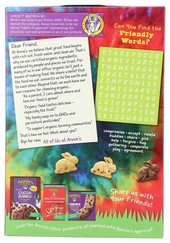 Vista 154 de Annie's Organic Chocolate Bunny Graham Snacks, 7.5 onzas