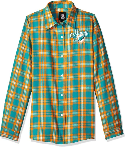 Vista 9 de FOCO NFL Womens 2016 Wordmark Basic Flannel Shirt