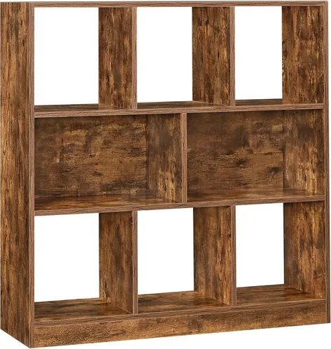 Vista 11 de VASAGLE Custos Collection - Estantería para libros tipo cubo con 4 compartimentos, 9.4 x 26 x 26 pulgadas, estantería de almacenamiento para sala