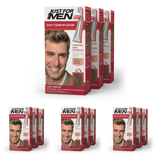 Vista 12 de Solo para hombres Auto Stop, tintura química para el cabello, 1, Dark Blond and Light Brown Rubio oscuro A-15
