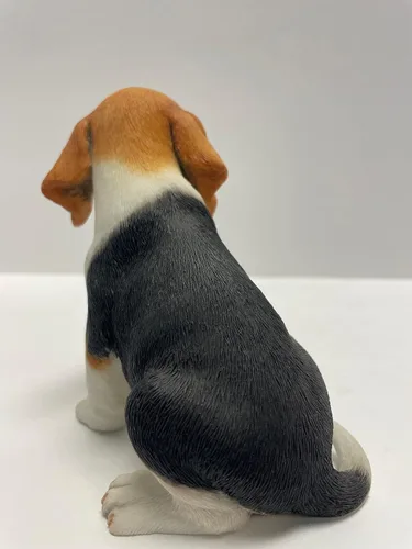 Vista 7 de Figura decorativa Beagle de 4.25 pulgadas, color marrón y blanco