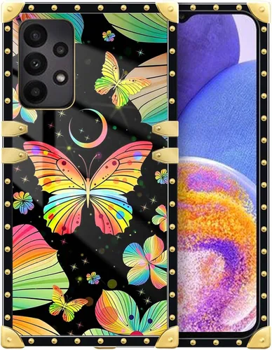 Vista 176 de Funda compatible con Samsung Galaxy A03S 4G, TPU suave de lujo y parte trasera de policarbonato duro para niñas y mujeres, funda protectora a prueba