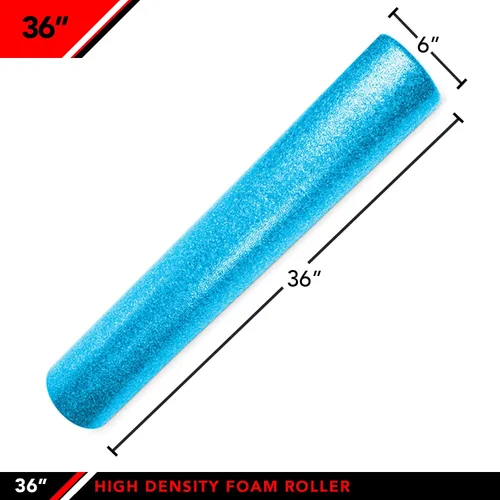 Vista 2 de JFIT High Density Foam Roller – EPP Deep Tissue Massage Roller for Muscle Recovery, Myofascial Release & Stretching Azul solido