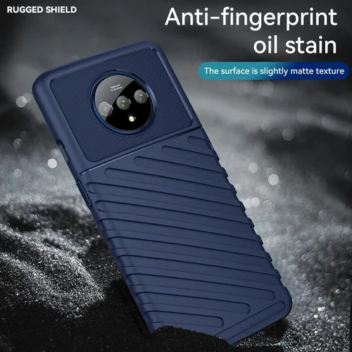 Vista 3 de Asuwish Funda de teléfono para OnePlus 7T con cubierta protectora de pantalla de vidrio templado y accesorios para celda, funda delgada y suave