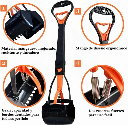 Vista 2 de ienjoyed Recogedor de excrementos de 2 piezas para perros grandes, medianos y pequeños de alta resistencia, recogedor de excrementos de perro
