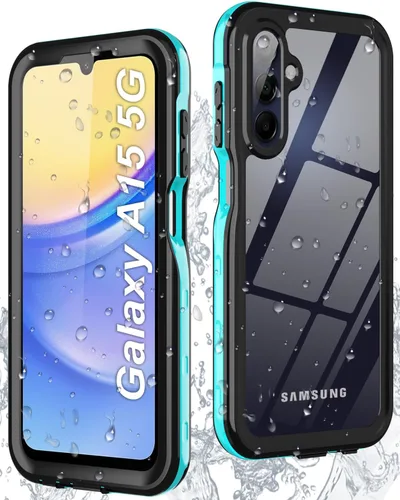 Vista 13 de Funda impermeable para Samsung Galaxy A14 5G, protector de pantalla integrado, cuerpo completo de 360°, resistente a prueba de golpes, a prueba