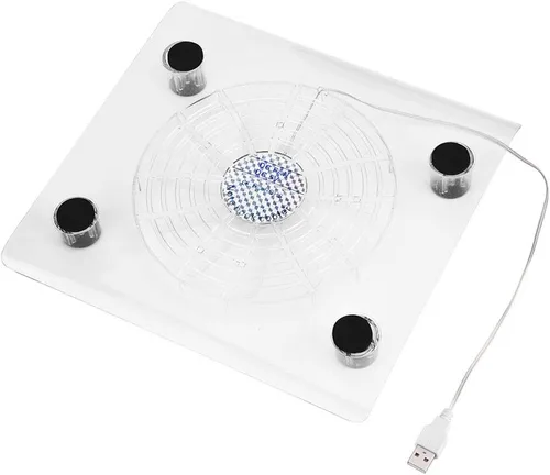Vista 8 de ASHATA Portátil delgado silencioso alimentado por USB portátil portátil enfriador almohadilla de enfriamiento, luces LED RGB USB enfriador portátil