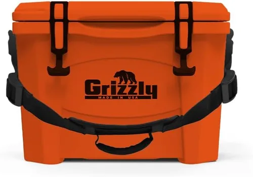 Vista 10 de Grizzly - Enfriador de 15 cuartos de galón Baúl de hielo duradero con aislamiento rotomoldeado Fabricado en Estados Unidos Garantía de por