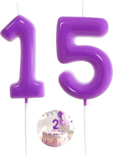Vista 215 de Velas número 2 arcoíris con número 3D de feliz cumpleaños para decoración de fiesta de pastel de cumpleaños, suministros de celebración