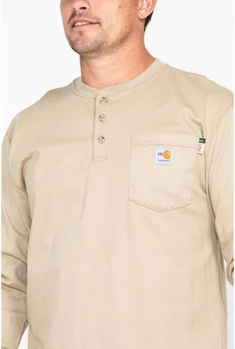 Vista 4 de Carhartt Henley - Camiseta de manga larga para hombre resistente a la llama