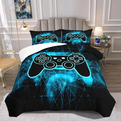 Vista 2 de Ropa de cama gamer, juegos de ropa de cama gaming para niños, juegos de ropa de cama tamaño twin para niños, juegos de ropa de cama para niños Gm229