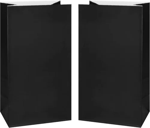 Vista 7 de Bolsas de papel de color brillante mini KEYYOOMY, bolsas de fiesta negras, bolsitas de papel para regalos de fiesta pequeña, bolsa de almuerzo