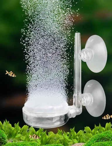 Vista 2 de Upettools Kit de Piedra de Aire para Acuario de 1.4 Pulgadas Piedra de Burbujas Nano para Tanque de Peces con Válvula de Control Difusor de Oxígeno