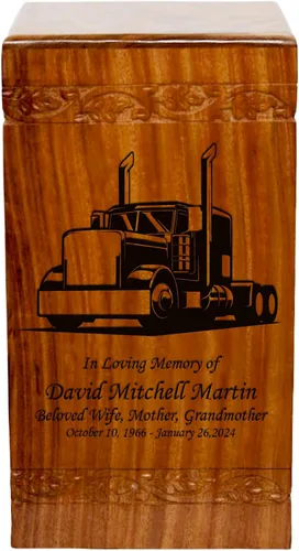 Vista 8 de Urna de cremación de madera, urna funeraria humana de gran tamaño con personalización (mariposas)