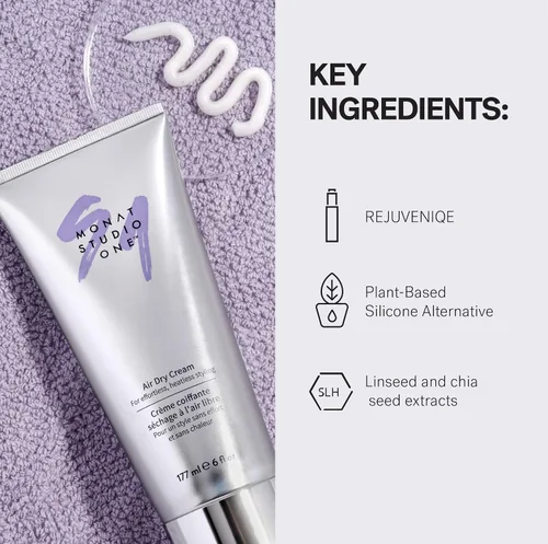 Vista 5 de MONAT STUDIO ONE™ Crema de secado al aire, suave, crema para peinar el cabello para sujeción táctil y protección contra la humedad. Control